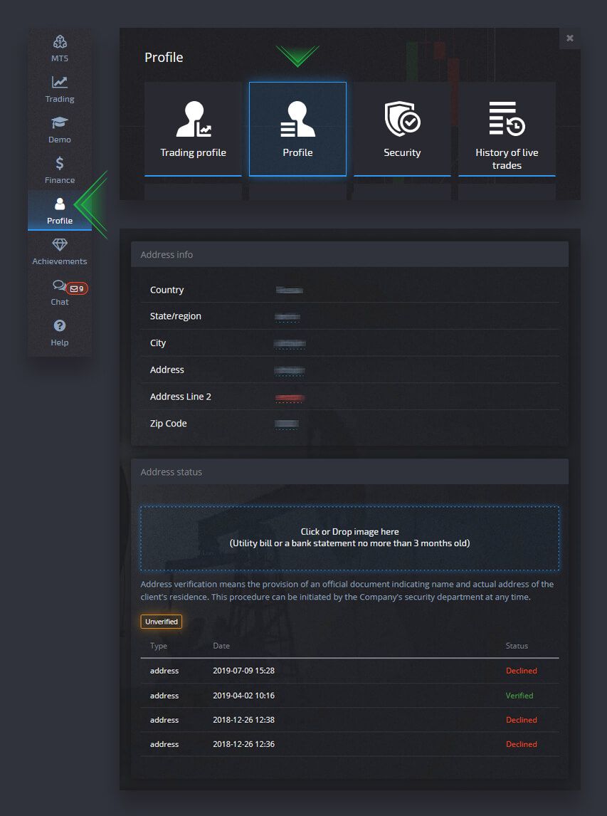 How to verify account in pocket option